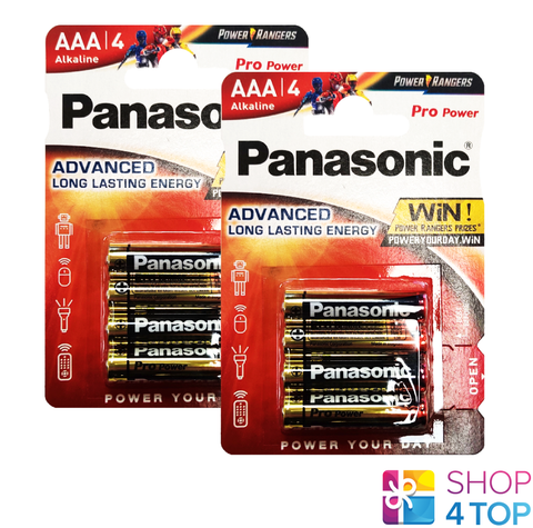 8 Panasonic Alkaline Pro Power Aaa Lr03 Batteries Blister 1.5V Am4 Mn2400 NEW