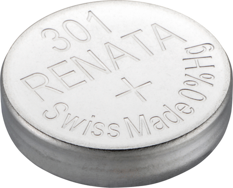 2 Renata 301 Silver Oxide Batteries Sr43Sw Coin Cell 1.55V 10Bl NEW