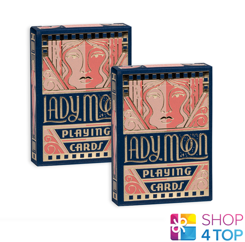 2 Lady Moon Decks Playing Cards Art Of Play Magic Tricks Poker USa Goddess NEW