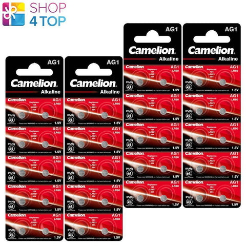 40x Camelion LR621 AG1 1.5V Alkaline Button Cell Batteries Mercury Free