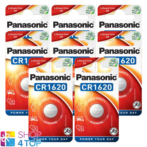 8 Panasonic Cr1620 Lithium Battery 3V Cell Coin Button 1Bl Blister Exp 2032 NEW