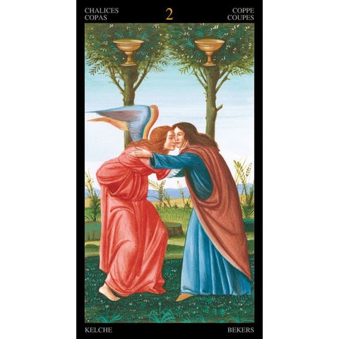 Golden Botticelli Tarot Deck 78 Cards Lo Scarabeo with Velvet Bag
