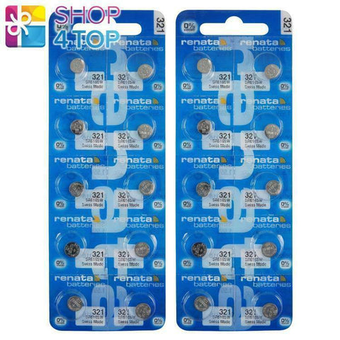 20x Renata 321 SR616SW 1.55V Silver Oxide Watch Batteries Swiss Made