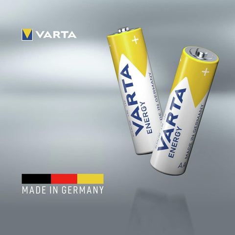 4x Varta Energy AA Alkaline Batteries 1.5V LR6 MN1500 Mignon