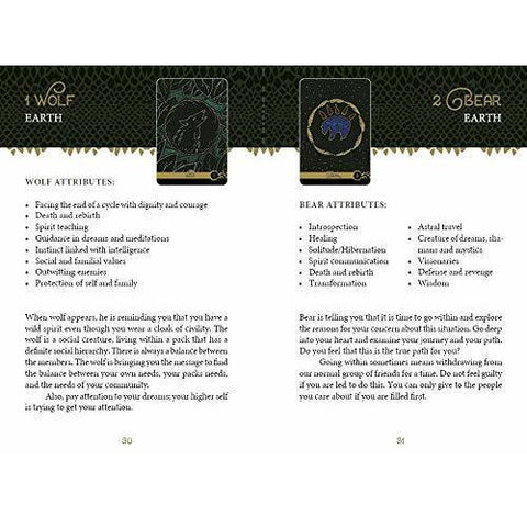 The Wild Elemental Oracle 44-Card Deck & Guidebook with Velvet Bag