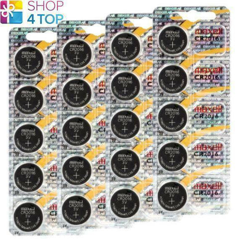 20x Maxell CR2016 3V Lithium Coin Cell Batteries Hologram Blister Pack