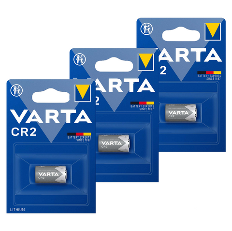 3x Varta CR2 Lithium Battery 3V 880mAh 6206 DLCR2 1CR2 for Cameras & Flash