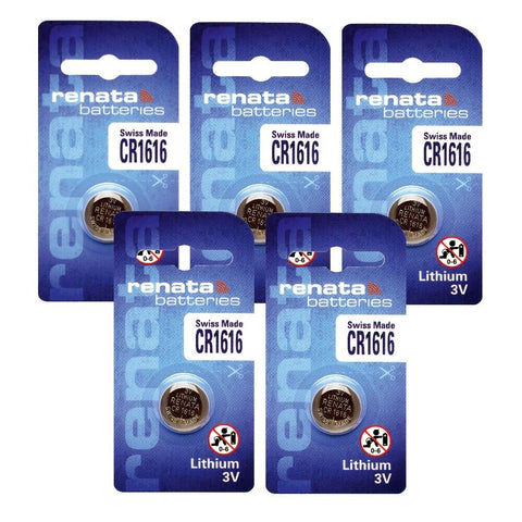 5 Renata Cr1616 Lithium Batteries 3V Cell Coin Button 280-209 Exp 1Bl 2029