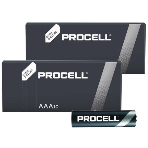 20x Duracell Procell AAA 1.5V Alkaline LR03 Industrial Batteries