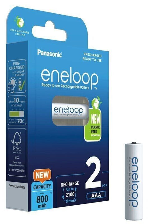10 Panasonic Aaa Eneloop Eco Friendly Lr03 Rechargeable Batteries 800Mah 2Bl NEW