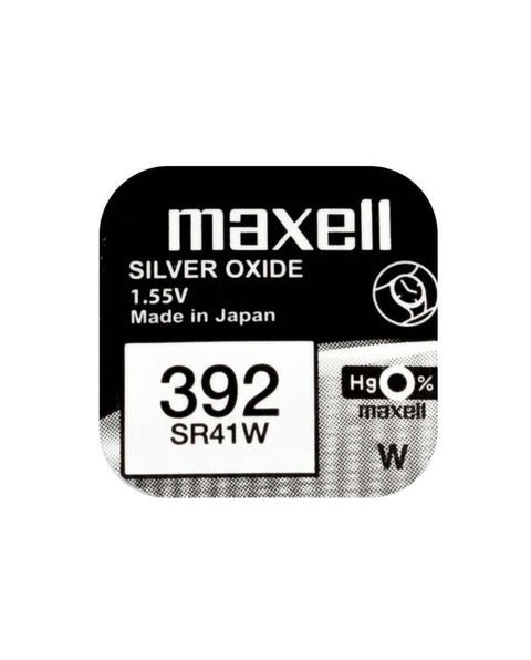 5x Maxell 392 SR41W Silver Oxide 1.55V Watch Coin Cell Batteries