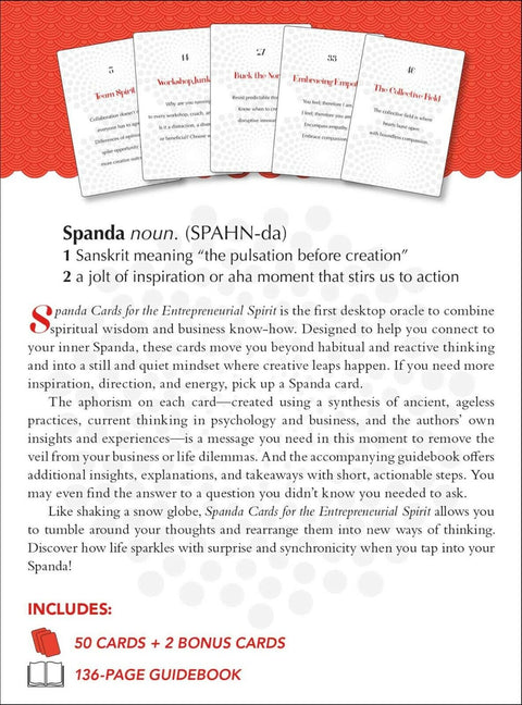Spanda Cards Entrepreneurial Spirit Oracle Deck & Guidebook with Bag