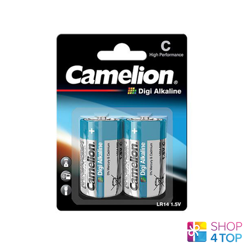 2 Camelion C Digi Alkaline Batteries Lr14 Am2 Mn1400 E93 1.5V 2Bl NEW