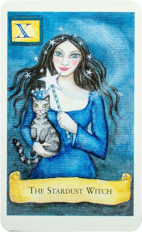 Modern Wiccan Box of Spells Card Deck & Guide Book Set with Velvet Bag