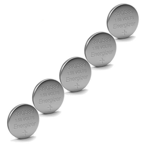 5x Energizer 390 389 SR1130SW 1.55V Silver Oxide Watch Batteries