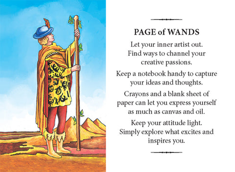 Practical Tarot Wisdom Radiant Rider Waite Mini Deck & Velvet Bag US Games