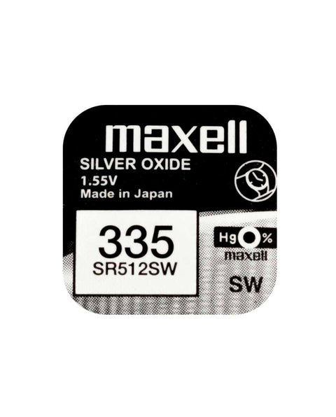 5x Maxell 335 SR512SW Silver Oxide 1.55V Watch Batteries Made in Japan