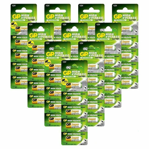 50x GP 23A 12V Alkaline Batteries for Car Alarm Remote Key Fob