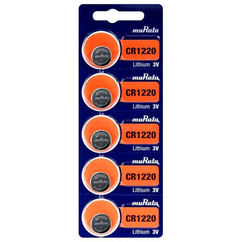 5x Murata CR1220 3V Lithium Coin Cell Batteries ECR1220 DL1220
