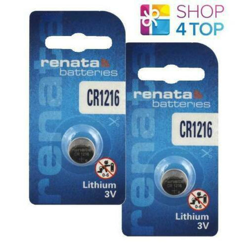 2 Renata Cr1216 Lithium Batteries 3V Cell Coin Button NEW
