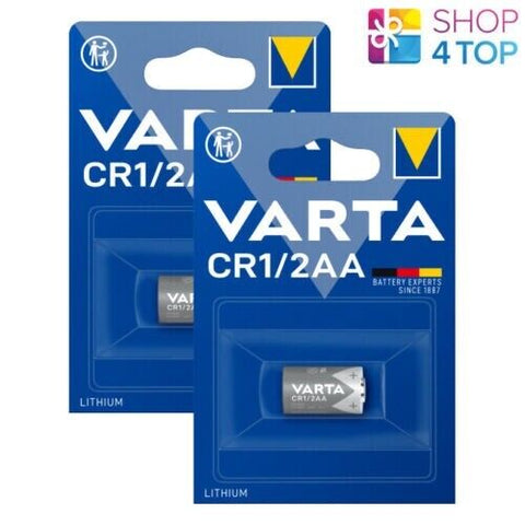 2 Varta Cr1/2Aa Lithium Battery 3V 6127 1Bl Cr14250 Made In China Exp 2033 NEW