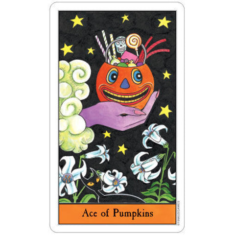 Halloween Tarot Deck by Kipling West 78 Cards US Games with Velvet Bag