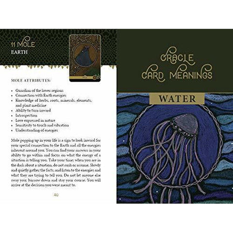 The Wild Elemental Oracle 44-Card Deck & Guidebook with Velvet Bag