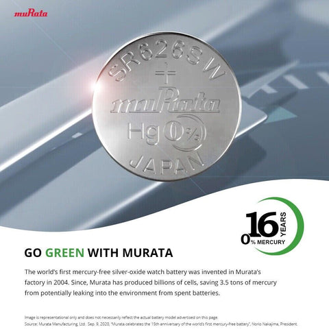 5x Murata 357/303 SR44 Silver Oxide 1.55V Watch Batteries Made in Japan