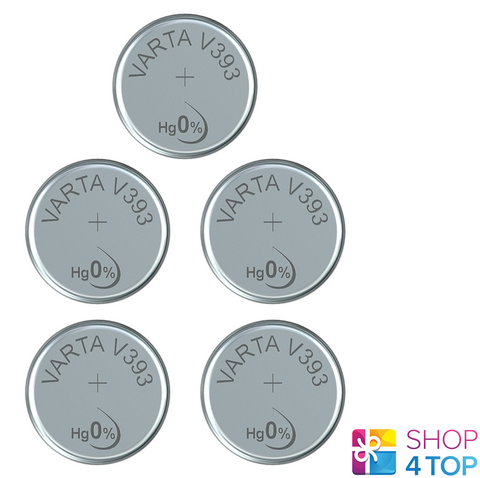 5 Varta 393 Sr754W Battery Silver 1.55V Coin Button Cell Watch NEW