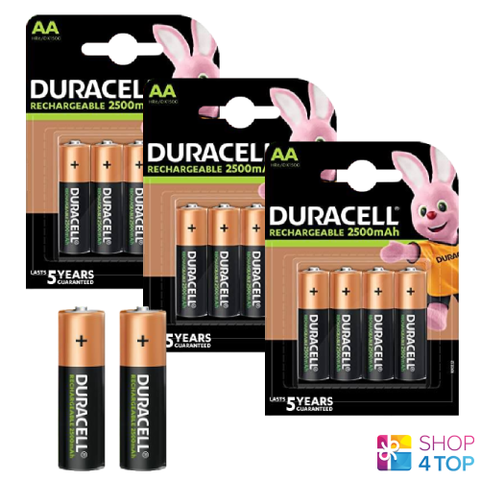 14x Duracell AA Rechargeable NiMH Batteries 2500mAh 1.2V HR6 Mignon