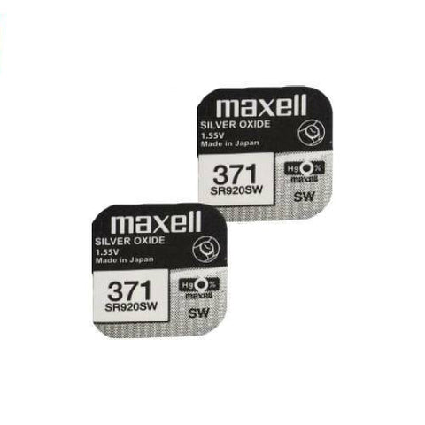 2x Maxell 371 370 SR920SW Silver Oxide 1.55V Watch Batteries Japan