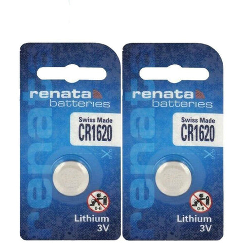 2x Renata CR1620 3V Lithium Coin Cell Button Batteries Swiss Made