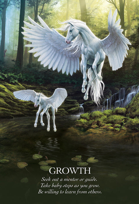 Oracle of the Unicorns Tarot Oracle Cards Deck Blue Angel with Velvet Bag