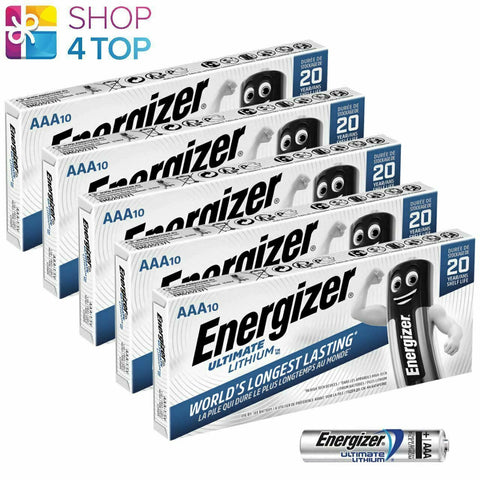50x Energizer AAA Ultimate Lithium L92 1.5V Long Lasting Batteries