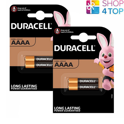 4x Duracell AAAA Alkaline Batteries 1.5V MN2500 LR8D425 25A Long Lasting
