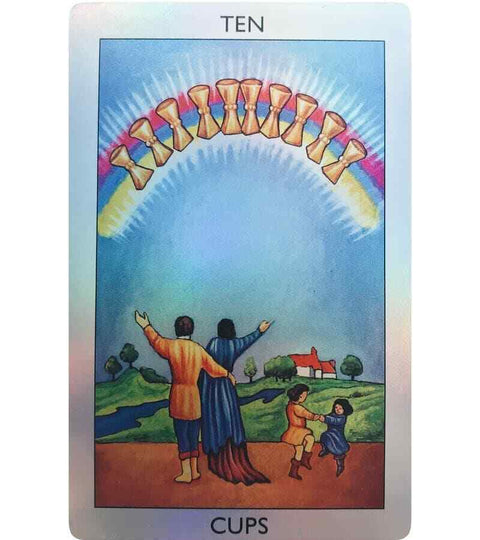 Radiant Rider-Waite Holographic Tarot Deck Pocket Size with Velvet Bag