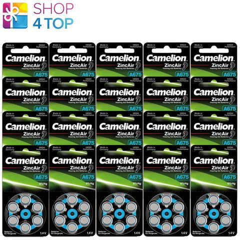 120x Camelion 675 Hearing Aid Batteries Zinc Air 1.4V A675 DA675 ZL675