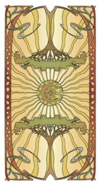 Golden Art Nouveau Tarot Deck by Lo Scarabeo with Velvet Pouch
