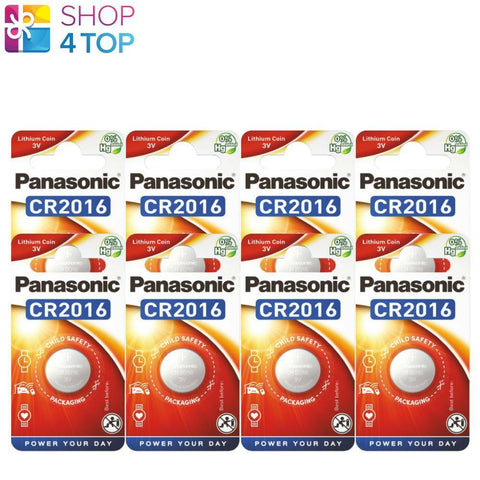 8x Panasonic CR2016 3V Lithium Coin Cell Batteries DL2016 ECR2016