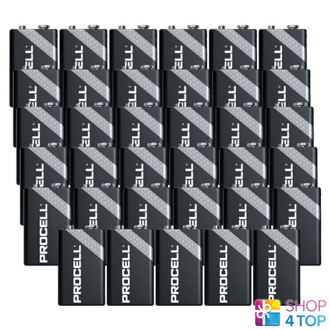 35x Duracell Procell 9V Alkaline Batteries MN1604 6LR61 Industrial