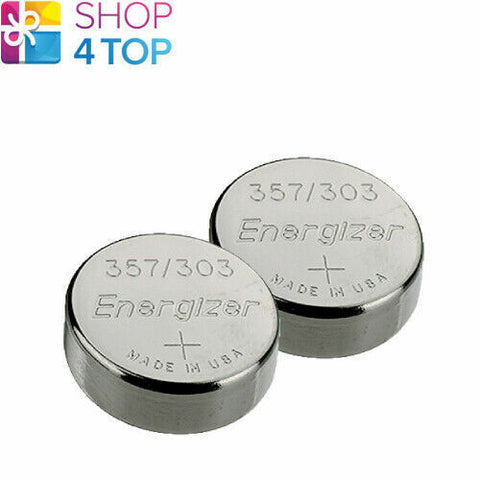 2x Energizer 357 303 SR44W Silver Oxide 1.55V Watch Batteries
