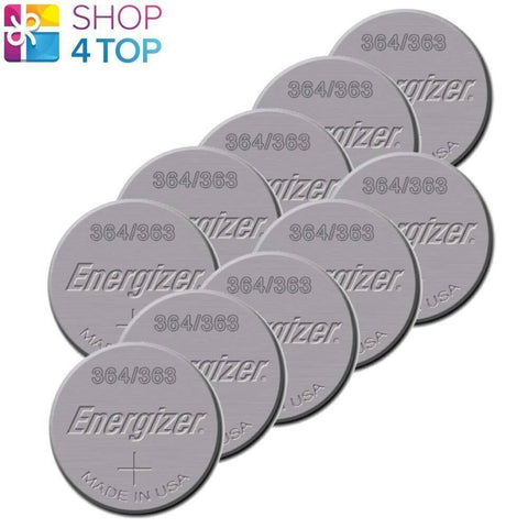 10 Energizer 364 363 Watch Batteries Silver Oxide 1.55V Sr621W Sr621Sw USa NEW