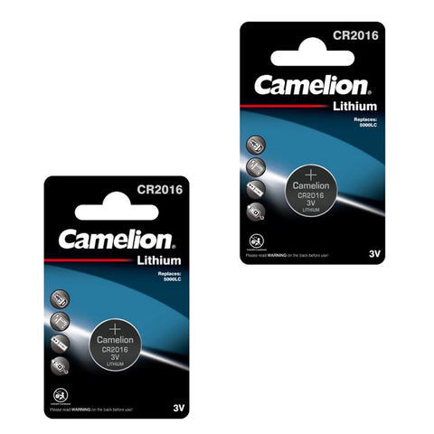 2x Camelion CR2016 3V Lithium Coin Cell Battery DL2016 Button Cell