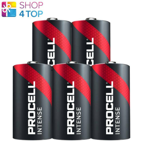 5 Procell Duracell D Lr20 Intense Alkaline Batteries Torcia 1.5V NEW