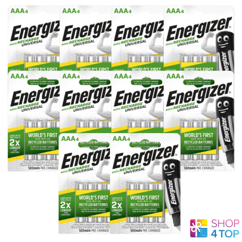 40x Energizer AAA Rechargeable Batteries NiMH 1.2V 500mAh HR03