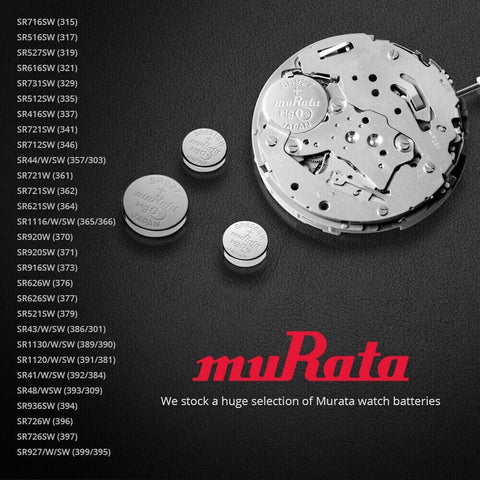 5x Murata 357/303 SR44 Silver Oxide 1.55V Watch Batteries Made in Japan