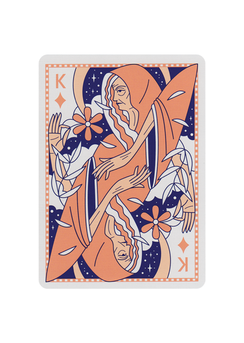 2x Lady Moon Playing Cards Deck Art of Play Poker Magic Blue USA