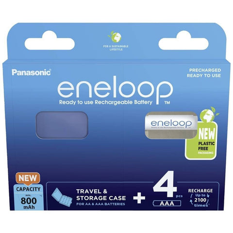 Eneloop AAA 800mAh (BK-4MCDEC4BE) rechargeable batteries 4 pcs. and storage case