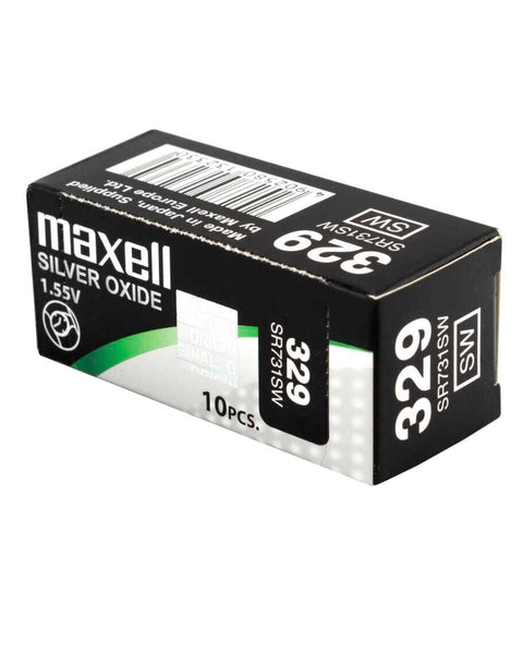 5x Maxell 329 SR731SW 1.55V Silver Oxide Watch Batteries