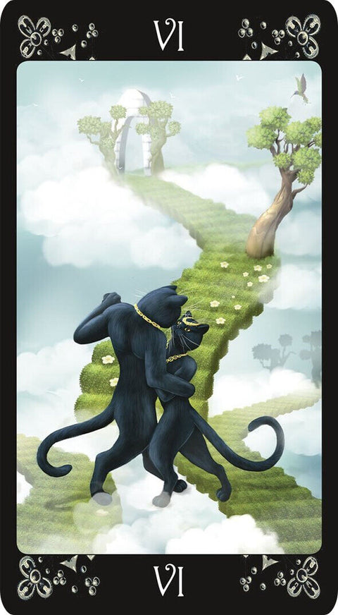 Black Cats Tarot Deck 78 Cards Lo Scarabeo with Velvet Bag Rider-Waite